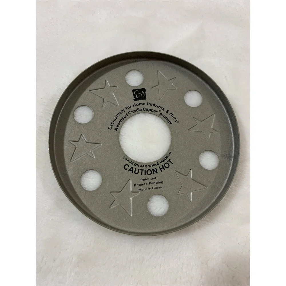 Two (2) Home Interiors‎ Candle Capper Topper Venting Plate 3.5